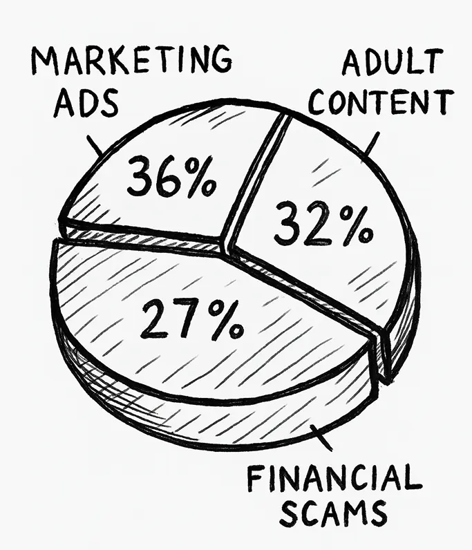 Spam Types Breakdown Chart