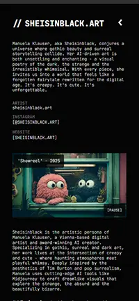 @fuck.it artists mobile screenshot